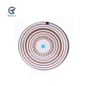Personalizada de fábrica de <span class=keywords><strong>la</strong></span> forma redonda de rayas de melamina de placa para hotel <span class=keywords><strong>restaurante</strong></span> - Product Image 1