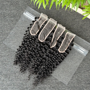 Vente en gros de cheveux humains brésiliens vierges 100% naturels, closure HD 2x6 à ondulations naturelles, 14-20 pouces, couleur naturelle - Product Image 4