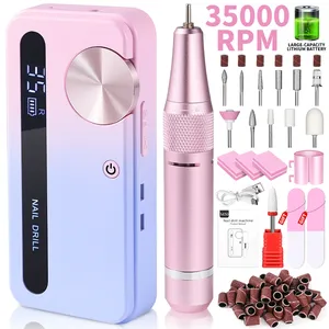 Taladro Eléctrico para Uñas de 35000 RPM, Profesional, para Uñas de Gel, Recargable, Portátil, Herramienta de Manicura - Product Image 1