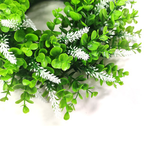 Eucalyptus Money Grass Lavender Artificial Flower Wreath Grass Door Ring Wedding Outdoor <b>Wall</b> Hanging <b>Decoration</b> - Product Image 3