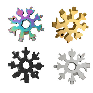 <span class=keywords><strong>Outil</strong></span> multifonctionnel 18-en-1 en acier inoxydable en forme <span class=keywords><strong>de</strong></span> <span class=keywords><strong>flocon</strong></span> <span class=keywords><strong>de</strong></span> <span class=keywords><strong>neige</strong></span>, clé <span class=keywords><strong>multifonction</strong></span> pour le camping et la randonnée toutes saisons, chauffe-aliments - Product Image 3
