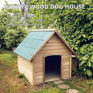 บ้านสุนัขไม้กลางแจ้งแบบคลาสสิก แข็งแรง ทนทาน กันฝน กันแดด ป้องกันการกัดกร่อน เป็นมิตรกับสิ่งแวดล้อม สำหรับสุนัขขนาดเล็กถึงกลาง - Product Image 2