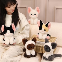 Belle peluche petit chaton peluches poupée enfants cadeaux personnalisé chat assis doux en peluche jouets à vendre