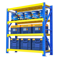 Étagères de stockage direct usine, 4 niveaux, 500 kg, en acier, pour entrepôt, vente en gros, OEM