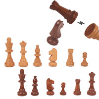 Jeu d'échecs avec des pions de 3,5 pouces, pièces d'échecs en bois de haute qualité pour les enfants de 5 à 7 ans, unisexe