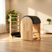 Baril d'escalade Pilates en bois au design moderne, machine de fitness professionnelle pour studio, personnalisable, durable, qualité commerciale, pour le yoga