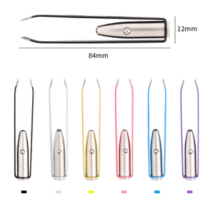 <span class=keywords><strong>Pinza</strong></span> de <span class=keywords><strong>Cejas</strong></span> Profesional de Acero Inoxidable OEM al por Mayor <span class=keywords><strong>con</strong></span> Lámpara LED, Punta Inclinada, Aplicador de Pestañas - Product Image 5