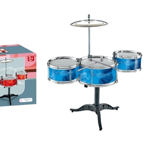 Juego de batería de jazz miniatura al por mayor para niños, kit de batería de rock de simulación, instrumento musical de percusión para niños, juguete para tiendas de juguetes y guarderías - Product Image 2