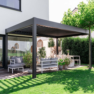 Qingying Haute Qualité 3x4 3x6 <span class=keywords><strong>4x3</strong></span> 5x3 5x4 6x4 6x6 Persienne Motorisée Gazebo Toit Électrique Bioclimatique Pergola Extérieure En Aluminium - Product Image 5