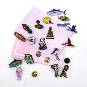 Pin Proveedor Pin de solapa Brillo Sueño duro Esmalte Pin Fabricante Metal personalizado Sin logotipo mínimo Dibujos animados personalizados para niños Hierro