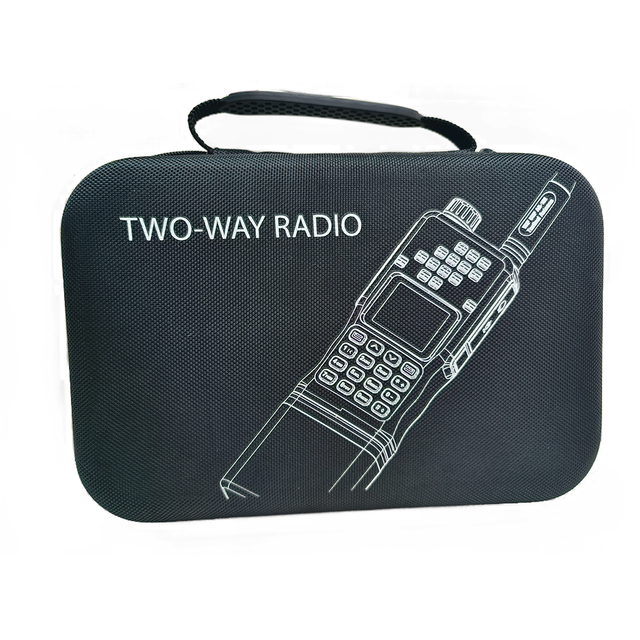 Handheld Walkie Talkie Case Chest Pack Outdoor Storage Box Portable IPX4 Water Resistant VHF/UHF 16 Channels 1-10km Range for
