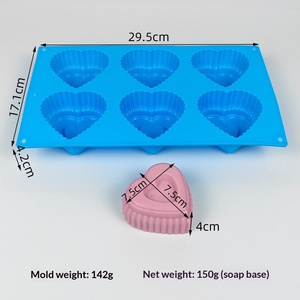 Moldes de Silicona <span class=keywords><strong>con</strong></span> Forma de Corazón de 6 Cavidades <span class=keywords><strong>para</strong></span> el Día de San Valentín, <span class=keywords><strong>para</strong></span> Hornear Pasteles, Bombas de <span class=keywords><strong>Chocolate</strong></span> y Cacao, Moldes <span class=keywords><strong>para</strong></span> Gelatina, Chocoflan y <span class=keywords><strong>Oreo</strong></span> <span class=keywords><strong>con</strong></span> Forma de Amor - Product Image 3