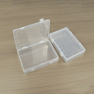 Transparent Plastic Storage <b>Box</b> Rectangle 19.4x13x3.6cm Covered For Stationery Mobile Phone Parts And Accessories - Product Image 1