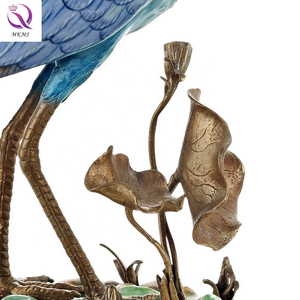 Europäisches Porzellan Bronzemontage Kran-Ornamente amerikanische kreative Tier klassische Heimdekoration Handwerk - Product Image 3