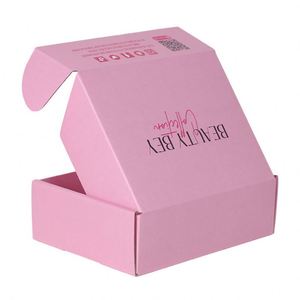 High Quality Luxury Custom Logo Corrugated Shipping Pink Gift <b>Box</b> - Product Image 2