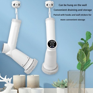 Cepillo de Limpieza Eléctrico Recargable de Plástico con Tres Velocidades Ajustables, Diseño de Rodillo Largo para Paredes de Baño, con Cabezal Giratorio de Nylon Resistente - Product Image 6