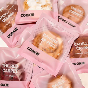 Sacs à <span class=keywords><strong>pain</strong></span> imprimés sur mesure, emballage plastique avec fenêtre transparente, scellage thermique, qualité alimentaire, sacs pour bonbons, biscuits, gâteaux - Product Image 1