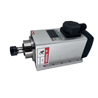Moteur de broche GDZ80X73-2.2 2.2KW ER20 220V/380V refroidi par air 24000 tr/min avec kit VFD et 13 pinces ER20 pour machines de gravure