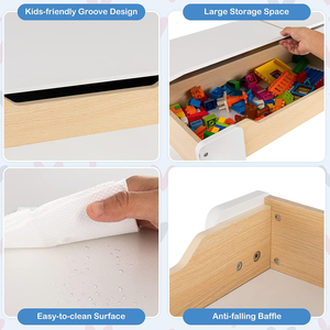Mesa de Actividades de Madera 4 en 1, Juego de Mesa y Silla para Niños con <span class=keywords><strong>Pizarra</strong></span> Desmontable para Niños y Niñas - Product Image 5
