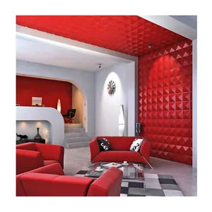 Panel Dinding 3D PVC Dekorasi Seni Dinding Terbaru Amazon Bahan PVC Putih untuk Dinding Interior