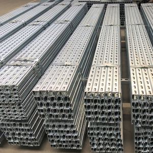 Profilé en U en acier inoxydable conforme à la norme ASTM, section de profilé TF galvanisé, rail solaire à fentes, coupé, plié, soudé Q235/SS304/SS316 - Product Image 1