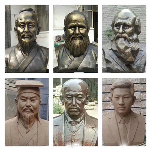 Estatuas de Ancianos Chinos de Fibra de Vidrio, Decoración Familiar, Color Antiguo, Estilo Antiguo - Product Image 5