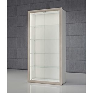 Vetrina in Vetro Temperato QF/S, Arredamento Moderno per Soggiorno, Villa, Sala da Pranzo e Bar, Dimensioni 100 X 40 X 210 cm - Product Image 1