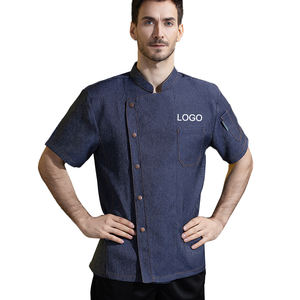 Camisa de uniforme de Chef <span class=keywords><strong>barata</strong></span> para uniforme de personal de restaurante uniforme de Chef Sexy de manga corta para mujer - Product Image 1