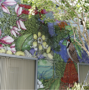 Verre artistique en céramique imprimé sur mesure, motif floral, verre sérigraphié pour la décoration des façades de bâtiments et des murs-rideaux - Product Image 1