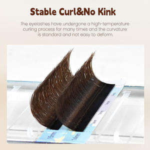 Cils 3D Yelix Noir Brun Nerrow C D <span class=keywords><strong>Extension</strong></span> de cils 0.07 Espacement plus petit Mise à niveau Matériel PBT Vente en gros professionnelle - Product Image 3