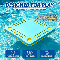 Großhandel Tragbares Schwimmendes Mahjong-Tischset – Premium EVA-Schaumstoff-Pool-Spielmatte mit Abflusslöchern und Getränkehaltern für Unterhaltung