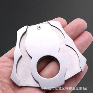 Stainless Steel Cigar Cutter Double Blade Portable Tobacco Tool <b>Smoking</b> Accessory Silver Gift <b>Box</b> Custom Shape XR90668 - Product Image 2