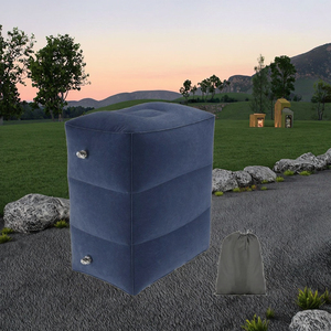 Xách tay gấp Inflatable chân phần còn lại Đệm Gối máy bay du lịch chỗ để chân với phần còn lại chân cho On-The-Go thoải mái - Product Image 2