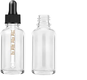 5ml 10ml 15ml 20ml 30ml 50ml 100ml 클리어 혈청 점 적기 팅크 바디 파트 에센셜 오일 화장품 유리 병