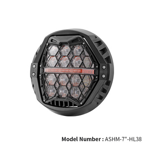 Emark DOT approuvé 7 pouces phare LED avec clignotant Amer pour les motos Harley Davidson Cruiser Touring Indian <span class=keywords><strong>Scount</strong></span> - Product Image 5