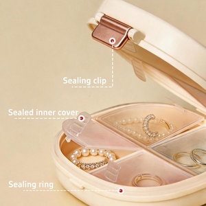 โลโก้/สีตามสั่ง  ทันสมัย พกพาสะดวก  กล่องเก็บยา/เครื่องประดับ  ปรับแต่งได้  ต่างหู สร้อยคอ กำไลข้อมือ ทนทาน - Product Image 4