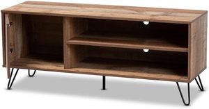 ขาตั้งทีวีไม้โอ๊คแบบชนบท1ประตูสำหรับสตูดิโอไม้โอ๊คสไตล์โมเดิร์นและร่วมสมัย - Product Image 3