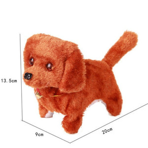 Venta al por mayor de animales de peluche perro cachorro eléctrico puede moverse hacia adelante o hacia atrás usar una falda con gafas juguetes de peluche juguetes para niños Po - Product Image 3