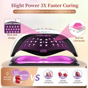 เครื่องอบเล็บยูวีแอลอีดีแบบมืออาชีพ 48 วัตต์ พร้อมหลอดไฟ 45 ดวง สำหรับเจลขัดเงา แห้งเร็ว และตั้งเวลาได้ 4 ระดับ - Product Image 5