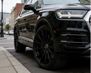 Jantes en alliage concaves à design maillé <span class=keywords><strong>Kw</strong></span> RTS 5x112 21-22 pouces avec ET de 25 mm pour <span class=keywords><strong>Audi</strong></span> Q4-<span class=keywords><strong>Q8</strong></span>/Q5L/Q6L SPORTBACK - Nouvelle finition noire - Product Image 1