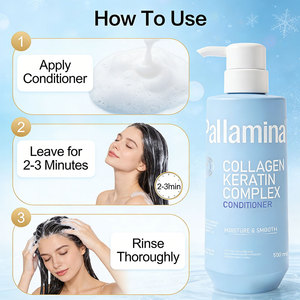 Pallamina Factory OEM, <span class=keywords><strong>Mejor</strong></span> Precio, 500 ml, Sets de Cuidado Capilar con Queratina Natural Orgánica Personalizados, <span class=keywords><strong>Acondicionador</strong></span> Capilar con Colágeno de Marca Privada - Product Image 5