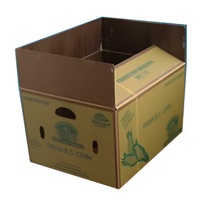 Boîtes d'emballage en carton ciré personnalisées pour l'agriculture, les légumes, les fruits et les fruits de mer, imperméables et enduites de cire