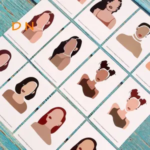 Dina 인기있는 유럽 패션 레이디 쥬얼리 포장 카드 소녀 모델 인쇄 귀걸이 쥬얼리 디스플레이 카드