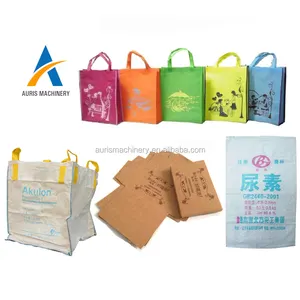 1-5colors plastik torba pizza kutusu flekso yazıcı PP olmayan dokuma jüt çanta oluklu kağıt torba matbaa baskı makinesi