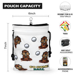 Wholesale Adorable <b>Golf</b> Custom Pouch Color Customizable <b>Golf</b> Tee Pouch Accessory <b>Bag</b> for <b>Golf</b> with Drawstring - Product Image 6