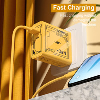 Adaptateur Double Port 4 en 1 Câble Chargeurs Rapides 120W Chargeur USB Charge Rapide QC3.0 USB C pour Tablette Pro Ordinateur Portable Smartphones