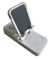 Support de téléphone F18 trois en un avec haut-parleur Bluetooth, support de téléphone d'ordinateur, support de diffusion en direct de bureau