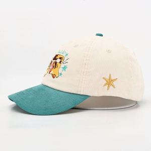 Gorras de Béisbol Deportivas Personalizadas al por Mayor de 6 Paneles, Gorras de Pana Lisas con Logotipo Bordado, Gorras Curvas de Dos Tonos para Hombre y Mujer - Product Image 3