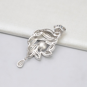 Pendentif Phénix en Argent S925 avec Perle 10-11 mm, Plaqué Or Rétro, Accessoire de Bijoux DIY pour Femme, Support Vide 785 - Product Image 4