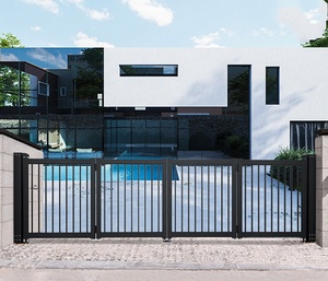 Puerta Plegable Automática <span class=keywords><strong>de</strong></span> Diseño Moderno para Entrada <span class=keywords><strong>de</strong></span> Jardín o Villa, <span class=keywords><strong>de</strong></span> Aleación <span class=keywords><strong>de</strong></span> Aluminio, Seguridad, Sin Rieles, <span class=keywords><strong>de</strong></span> Lujo - Product Image 3
